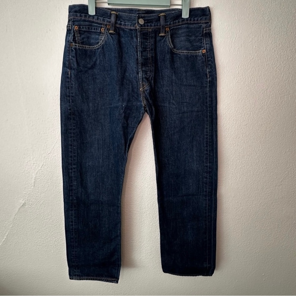 Levi's 501 Selvedge Denim Button Fly Straight Leg Jeans SZ W34 L30
